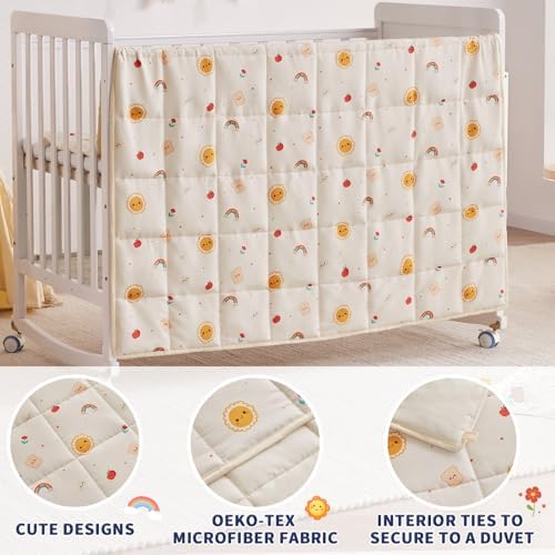 anfie Weighted Blanket (36"x48" 5lbs) Weighted Blanket Cooling Blanket for Resting,Throw Size Breathable Blanket with Premium Glass Bead(Beige Sun) - Image 5