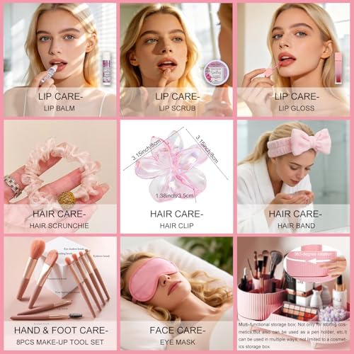 27 Pcs Spa Day Gifts Basket for Women, Camellia Magnolia Bath and Body Gift - Image 6