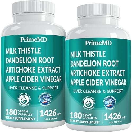 PrimeMD 32-in-1 Liver Support Milk Thistle, Artichoke & Beetroot, 180ct by PrimeMD