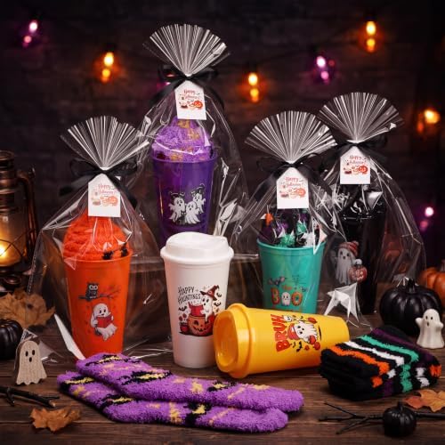 Glitopper 12 Sets/ 49 Pcs Halloween Bulk Gifts for Women, Cups and Socks - Image 3