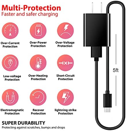 5V 2A Massage Gun Charger - USB C Power Cord Compatible for Sportnear Mini, Renpho Mini, Bob and Brad T2 C2 Q2, Medcursor MG05, Youdgee M15, Reflux, AUKEY Home, ALK - Image 5