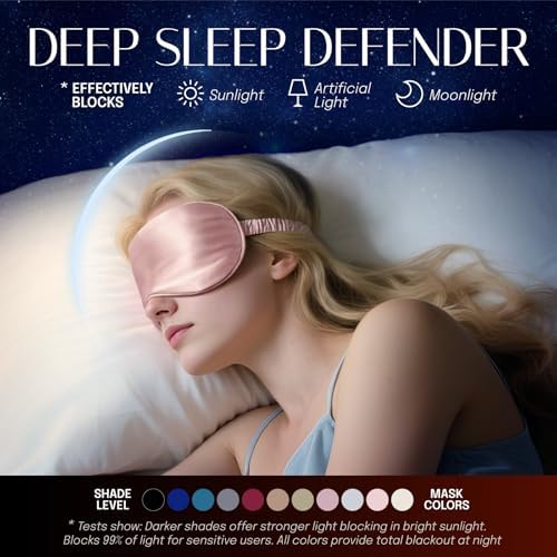 OLESILK 100% Natural Mulberry Silk Sleep Eye Mask Block Out Light, Fashion Printed Eye Mask Blindfold for Women Men Full Night Sleeping, Chic Eye Cover Eyeshade, Pattern 1 - Image 4