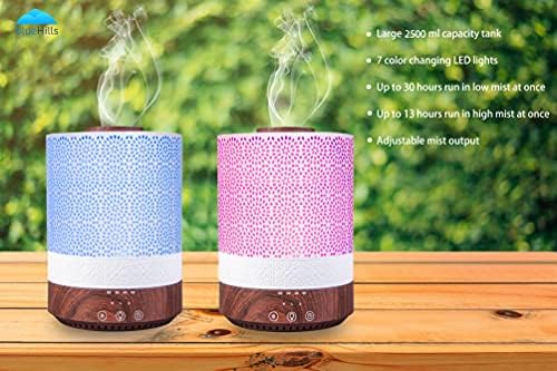 BlueHills 2500 ML Premium XL Essential Oil Diffuser Décor Cover Dark Wood - Image 4