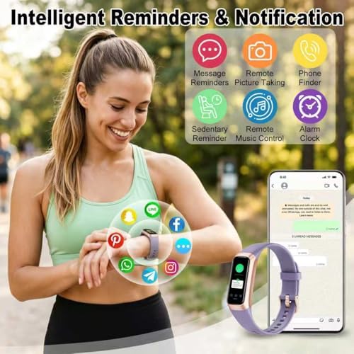 Fitness Tracker, 2026 Smart Band with Heart Rate & Activity Tracker, IP67 Waterproof Smartwatch with Sleep Tracking & Step Counter for Men Women, Orchid Purple - Image 4
