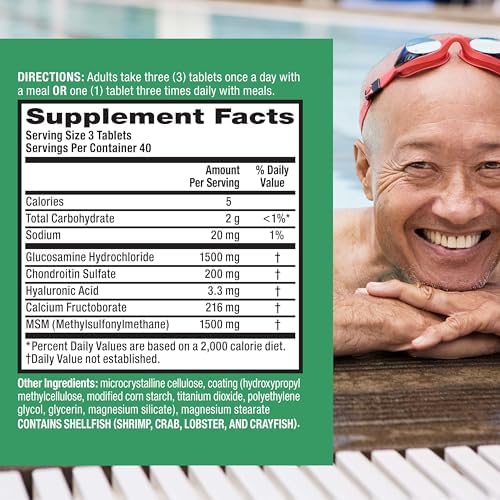 Move Free Advanced Joint Support, Glucosamine, Chondroitin + MSM - 3x120 ct - Image 3