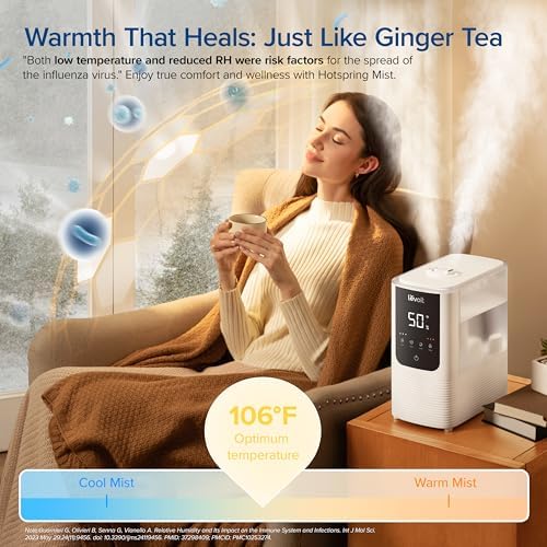 Levoit Humidifiers for Bedroom, Smart Warm and Cool Mist, Symptom Relief - Image 4
