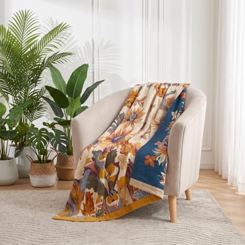 Boho Throw Blanket for Bed 60”x80”, 100% Cotton Blanket for Couch Sofa - Image 5