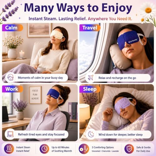 Eye Serenity Steam Eye Mask, Heated Eye Mask Fast Relief for Stye, Variety - Image 2