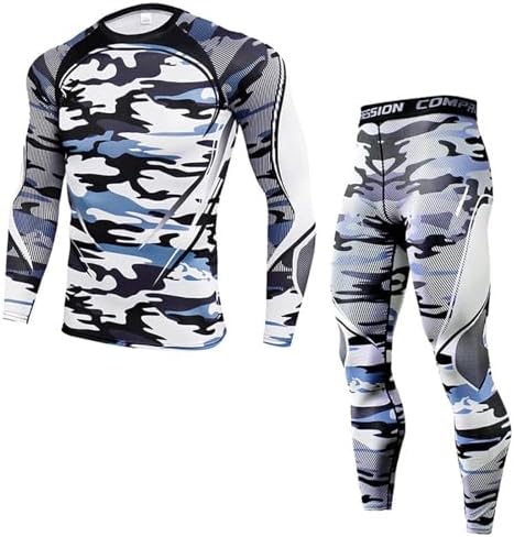 OEBLD Men's Workout Compression Clothes Long Sleeve Compression Shirts and Pants Thermal Base Layer Set by OEBLD