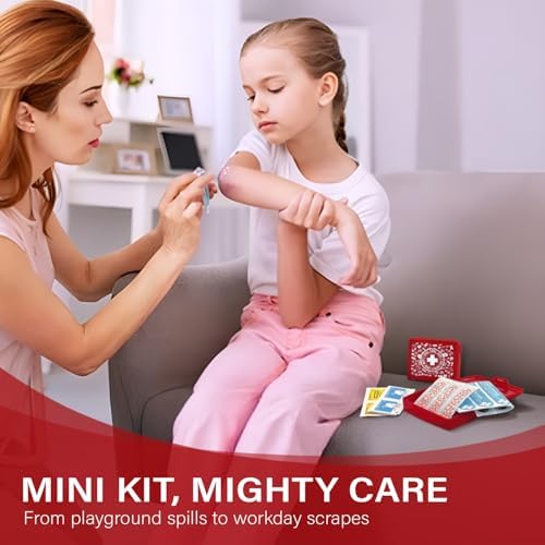 EVERLIT Pocket-Aid Mini First Aid Kit | Compact, Portable Hard-Shell Cases of 50 Items | Cuts, Scrapes, Wound Care Essentials for Travel, Outdoor, School, Camping, Home, Office (12 Packs | 600 Pcs) - Image 6