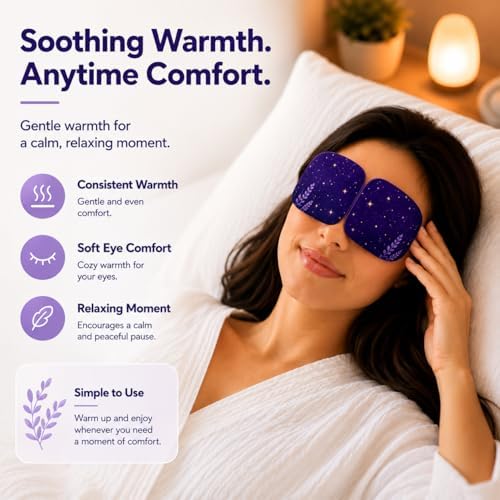 Steam Eye Mask Lavender Scent, Self Heating Warm Eye Masks for Sleeping & Relaxation, Disposable Heated Eye Compress for Dry Eyes, Travel, Screen Time & Spa Care, 16 Pack - Image 5
