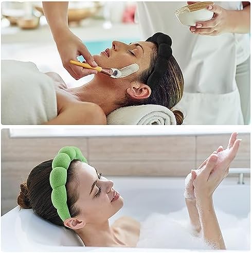 Ztomine 2 Count Hairband, Set of 2 - Thick, Soft, Plush, Absorbent Terry Cloth Spa Headbands for Washing Face or Facial - Puffy Makeup Headbands for Face Washing, Mask, Skin Treatment - Image 2