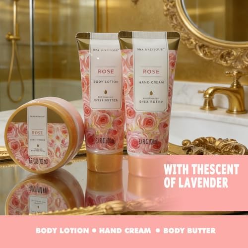 spa luxetique Spa Gift Baskets for Women - 10PCS Rose Bath Sets for Her Birthday, Christmas Gifts for Women, Mother, Wife, Girlfriend - Image 4
