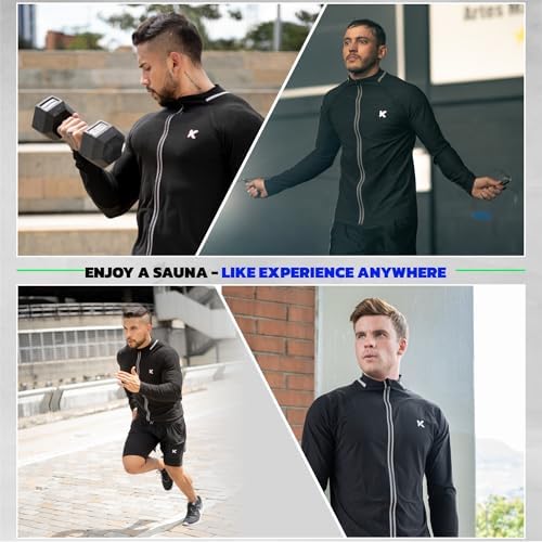 Kewlioo Pro Men's Heat Trapping Sauna Suit For Men, Sauna Long Sleeve Sauna Shirt for Gym, Workouts - Image 4