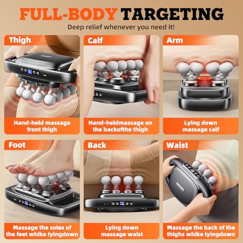 2026 New 16-Head Deep Tissue Percussion Massage Gun – Quiet Muscle Massager for Full Body, Up to 30 Intensity Levels, Cordless Rechargeable for Back, Legs, Shoulders & Recovery.Black - Image 6