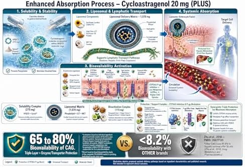 Cycloastragenol 20 mg | Healthy Cellular Aging Support | Advanced Absorption Longevity Supplement | Telomere Support | Third-Party Tested | 30 Servings - Image 3