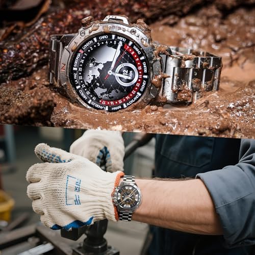 Silver Smart Watch for Men, 1.43" AMOLED,5ATM Waterproof,170+ Sports Modes - Image 4