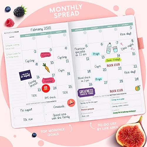 Clever Fox Wellness Planner & Food Journal for Weight Loss, A5 Light Pink - Image 5