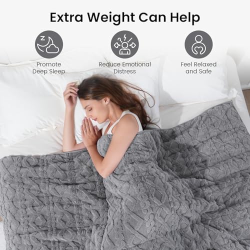 Drewin 20lbs Weighted Blanket Queen Size for Adults,Grey,60 x 80 inches - Image 2