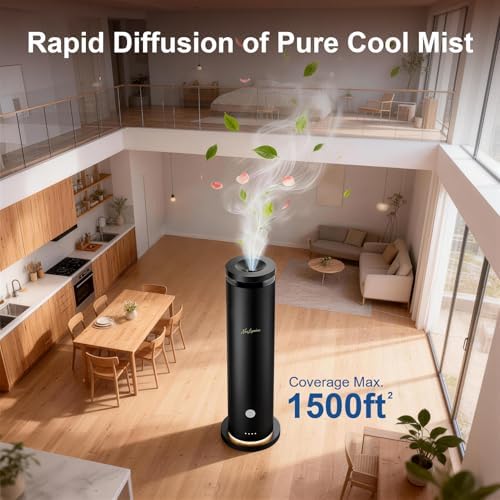 Waterless Diffuser Pro with 5 Scent Oils, Luxury Hotel-Class Essential Oil Diffuser Aromatherapy Machine with 1500 Sq Ft Cover, 6 Mist, 4.06Oz Diffusers for Home Large Room Hotel SPA - Black - Image 5