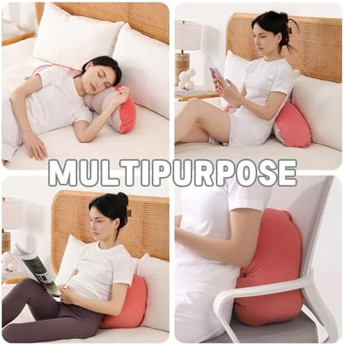 Peallow(Pat. Pend) – Long Round Body Pillow for Adults, Bolster Pillow for Sleeping, Soft and Supportive Pillow for Sleeping & Lumbar Support - Image 6