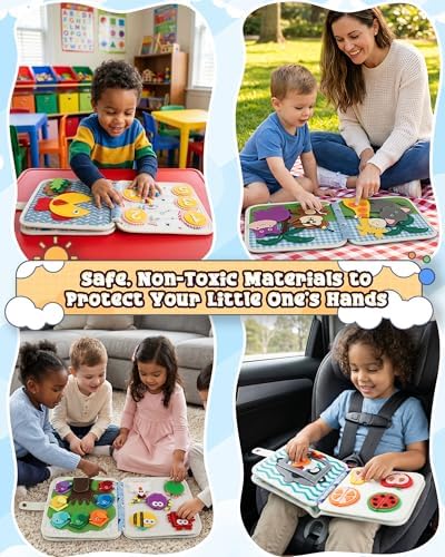 Montessori Busy Book, 8-Page Sensory Activity Toy, Lion - Image 6