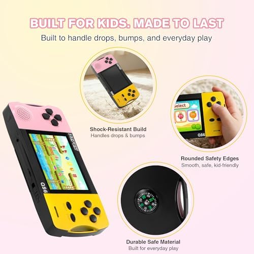 JJFUN Kids Portable Retro Handheld Game,Buit in 138 Claasic Games and 3.2'' IPS Screen, Rechargeable Portable Toy for Home/Car/Travel/On-the-go Fun, Perfect Birthday for Girls Ages 3-12 - Image 5