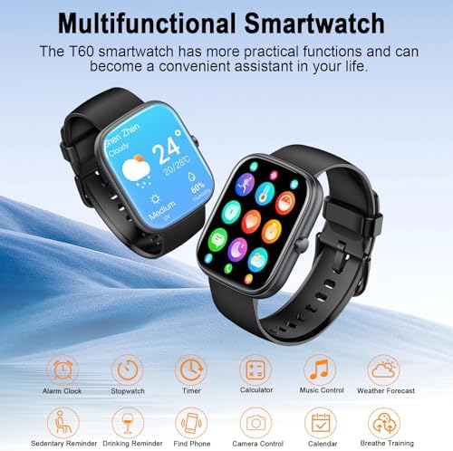 Smart Watch (Answer/Make Calls), 1.91"HD Smartwatch for Men Women Heart Rate/Sleep Monitor/Pedometer/Calories, New Fitness Watch with 113+ Sport Modes, Running Watch IP68 Waterproof for Android iOS - Image 5