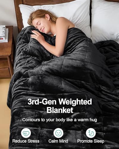 Ultra Soft Sherpa Weighted Blanket for Adults, 60"x80" 25lbs Heavy Blankets - Image 2