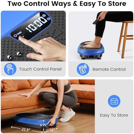 HVX Vibration Plate Exercise Machine 450 lbs Capacity Lymphatic Drainage - Image 6