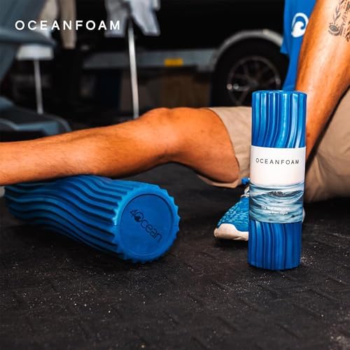 Oceanfoam x 4ocean Roller (Royal Blue) – Limited Edition Muscle Roller for Back Pain & Yoga - High Density Foam for Physical Therapy - Textured for Deep Tissue Massage - Image 7