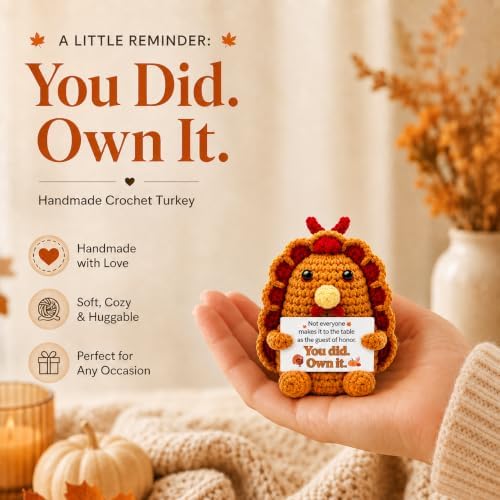 Thanksgiving Gifts Crochet Turkey Positive Emotional Support Fall Decor - Image 2