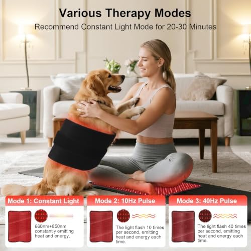 Red Light Therapy for Body,600 LEDs 26.8" x 23.5" Red Light Therapy Mat - Image 4