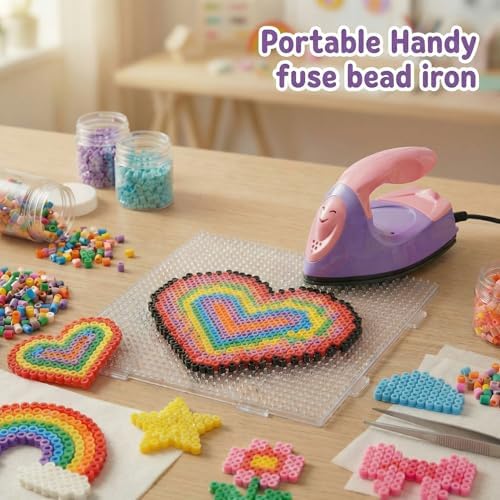 Honoson Mini Craft Iron with Charging Base Tiny,Dark Pink, Light Purple - Image 5