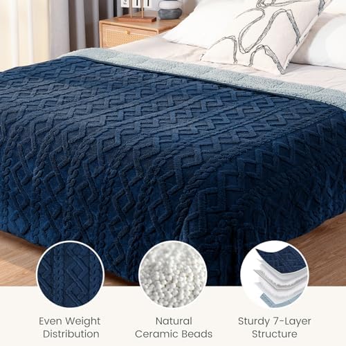 Sherpa Fleece Weighted Blanket for Adults, Dual Sided Soft, 60"x80" 20lbs - Image 5