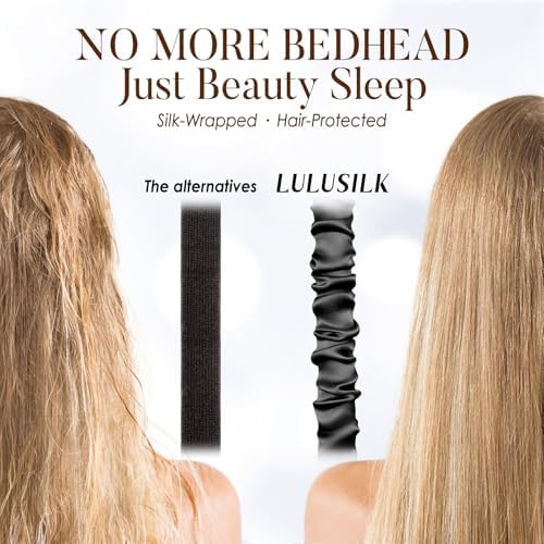 LULUSILK Mulberry Silk Sleep Eye Mask for Sleeping Women and Men, Black - Image 6