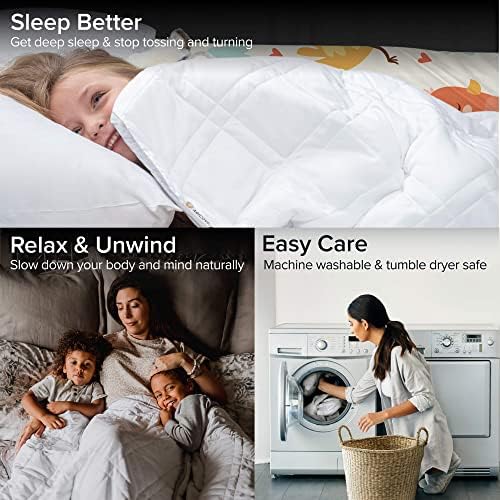 Aricove Weighted Blanket for Kids and Adults, 7 lbs, Small Weighted Blanket for Travel/Home, Soft Bamboo Viscose, 40x60 inches, Machine Washable, White - Image 5
