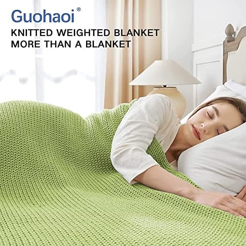 Guohaoi Knitted Weighted Blanket for Adults, 50"x60" 10lbs Full/Queen Size - Image 4