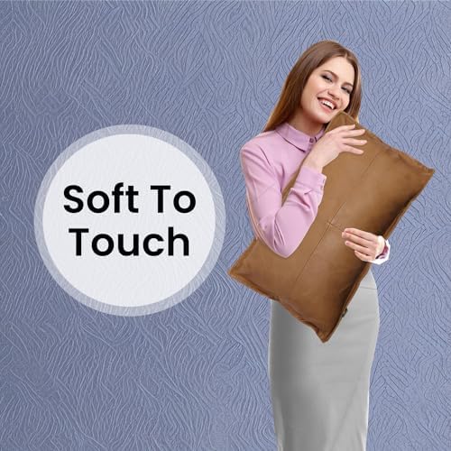 LL LEATHER LOVERS 100% Lambskin Leather Pillow Cover - Sofa Cushion Case - Decorative Throw Covers for Living Room & Bedroom, Gold Antique Box Pack of 1-20X28 Inch - Image 4