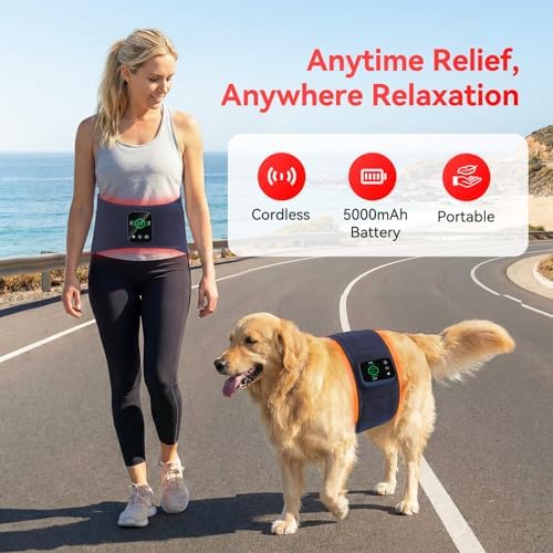 Red Light Therapy Belt for Back Pain Relief, 5000mAh Cordless Infrared Waist Wrap - Image 3