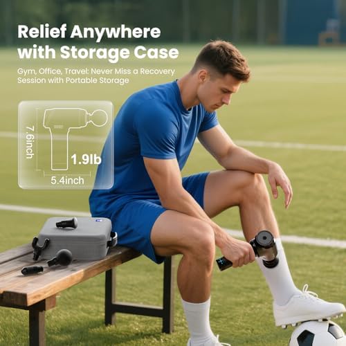 Bob and Brad T2 Massage Gun with Battery 4000 mAh 10 mm Amplitude, Massage Gun Deep Tissue Muscle Massage Gun, Ultra Quiet for Fatigue Recovery and Relaxation - Image 4