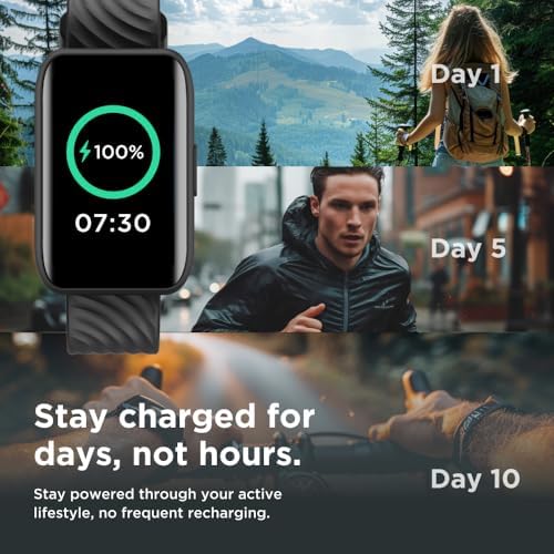 Motorola Moto 40 Bluetooth Smartwatch -10 Days Battery Life, Google Fit Integration, 1.5'' Crystal Clear Display, Heart Tracking, in-Depth Sleep Tracking, iOS and Android Compatible - Phantom Black - Image 3