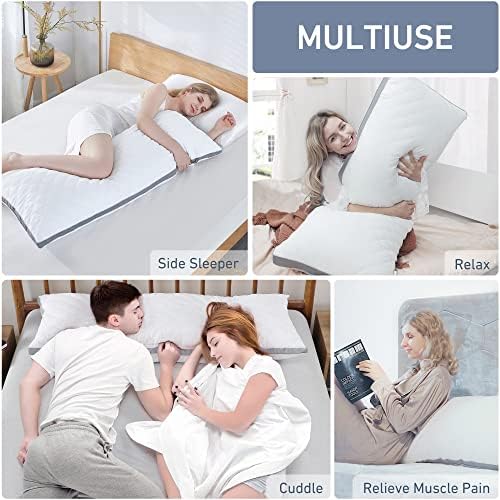 Leeden Body Pillow Insert 20 x 54 for Side Sleepers White Support - Image 3