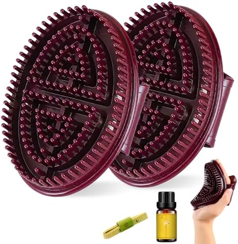 Meridian Brush Massage Body,Beauty Salon Professional Custom MeridianBrush Set,Meridian Pressure Brushes,Full Body Massages Brush with Essential Oil,Full Bodys Relaxation Comb Massage Tools (2 Set) by Unknown