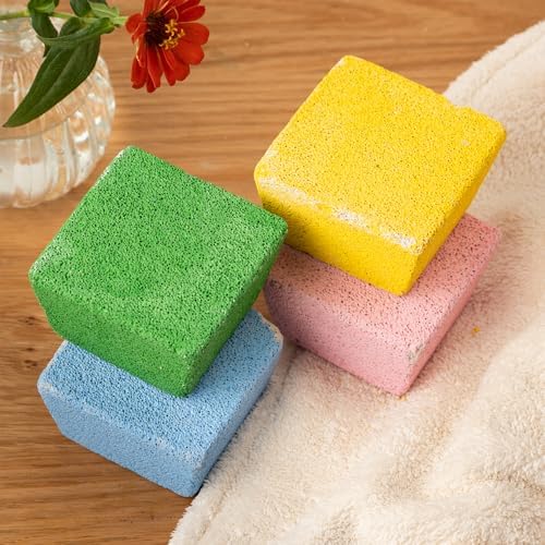 Multi-Color Pumice Stone Set – Ergonomic Trapezoid Foot File, 4-Pack in Pink, Yellow, Blue, & Green – Ideal for Callus Removal, Dead Skin Exfoliation,Cracked Heel Treatment – Durable & Thick - Image 4