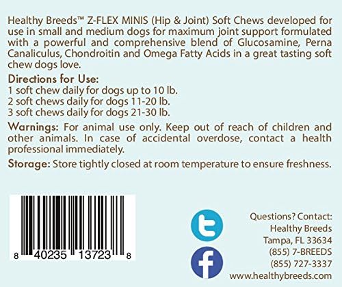 Healthy Breeds Puggle Z-Flex Minis Hip and Joint Support Soft Chews 60 Count - Image 3