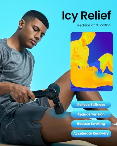 NAPRE Massage Gun with Heat and Cold,Massage Gun Deep Tissue with Extension Handle & 3 Adjustable Angles,Handheld Percussion Back Massager for Muscle/Neck/Body Pain Relief,6 Heads,with Case - Image 5