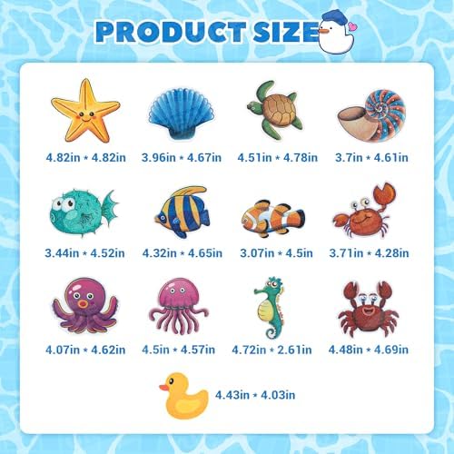 UNEEDE Kids Bathtub Mat Non Slip with 24PCS Bathtub Stickers for Toddlers - Image 3