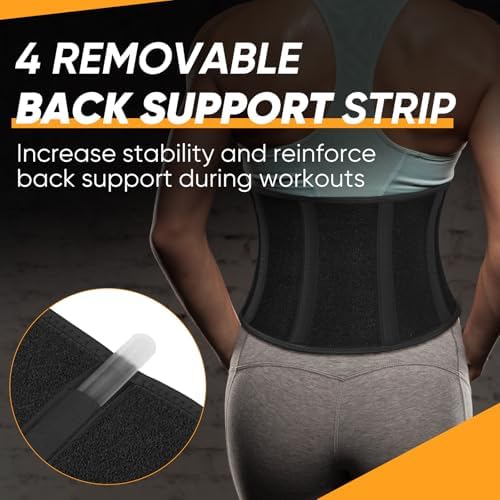 APEXUP Waist Trainer for Women Lower Belly Fat, Men Sweat Band, Stomach Wrap, Waist Trimmer with Removable Lumbar Support - Image 3