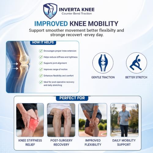 Inverta Knee Counterforce Knee Inversion Device for Leg Stretching & Joint Support, Adjustable Knee Extension Trainer for Mobility, Flexibility & Home Rehabilitation Exercise Equipment - Image 3